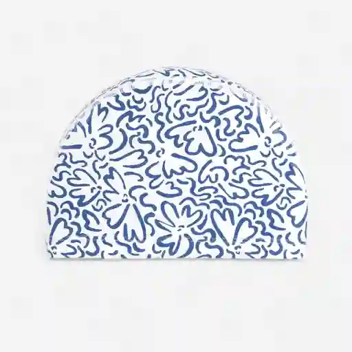 Gorro De Natación De Silicona Talla M Blanco/azul