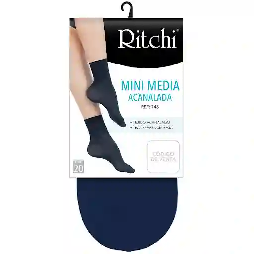 Ritchi Minimedia Acanalada Negro