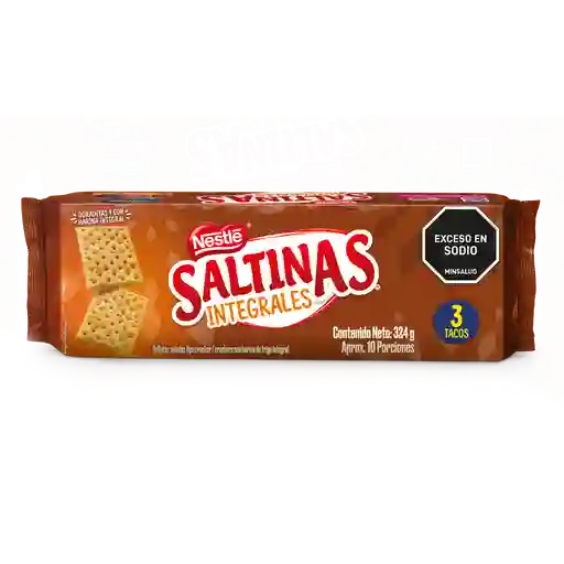 Saltinas Integrales galletas saladas x 3 tacos x 324g