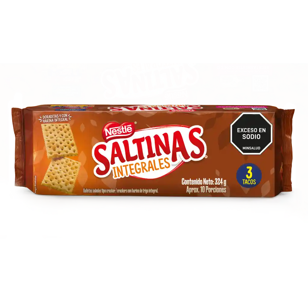 Saltinas Integrales galletas saladas x 3 tacos x 324g