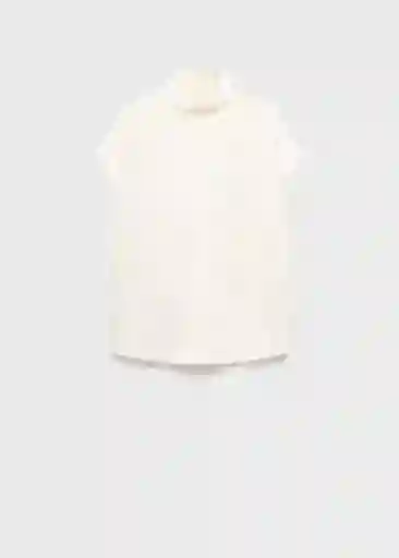 Blusa Lunas Crudo Talla S Mujer Mango