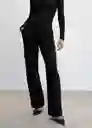 Pantalón Slicargo Negro Talla 34 Mujer Mango