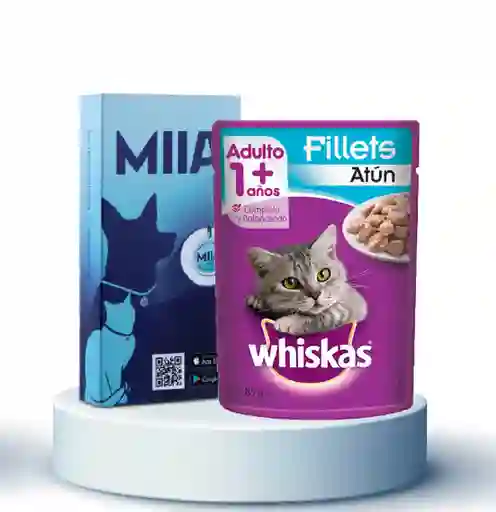 Combo Miia + Alimento Húmedo Para Gatos Whiskas Atún 85 g