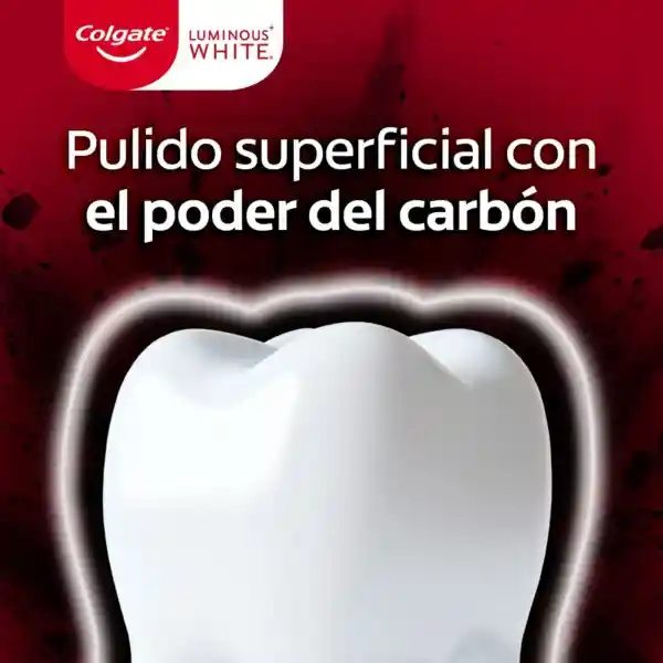 Crema Dental Blanqueadora Colgate Luminous White Carbón Activado 75 ml