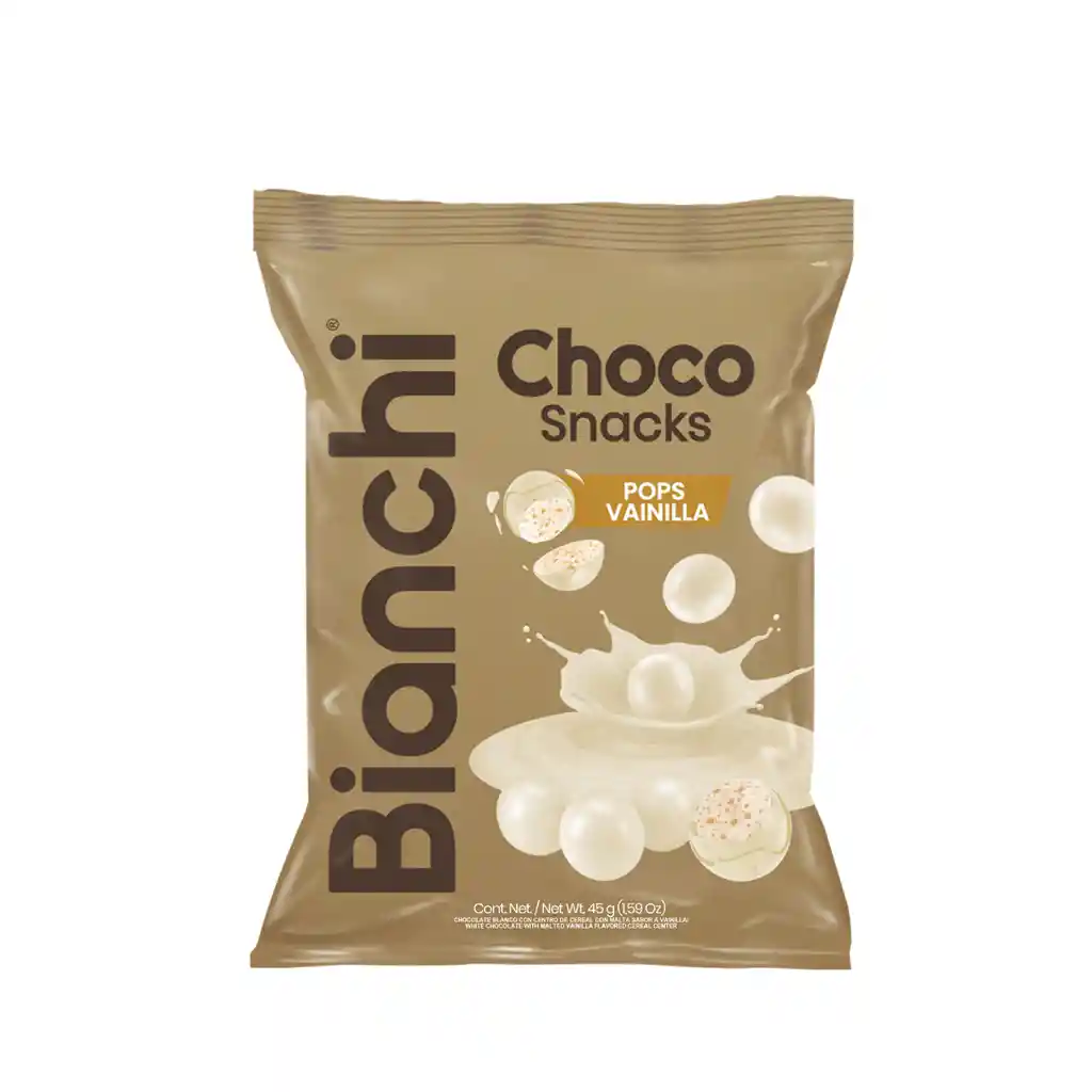 Bianchi Snack de Chocolate Blanco Pops Vainilla