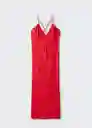 Vestido Martina Rojo Talla S Mujer Mango