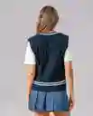 Chaleco Tejido Mujer Azul Colonial Ultraoscuro T XL 34077 Rifle