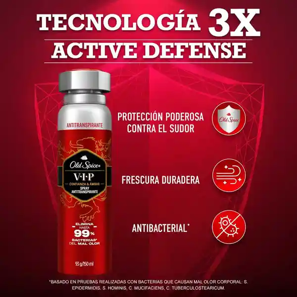 Desodorante Antitranspirante Hombre Old Spice Spray VIP 93 g