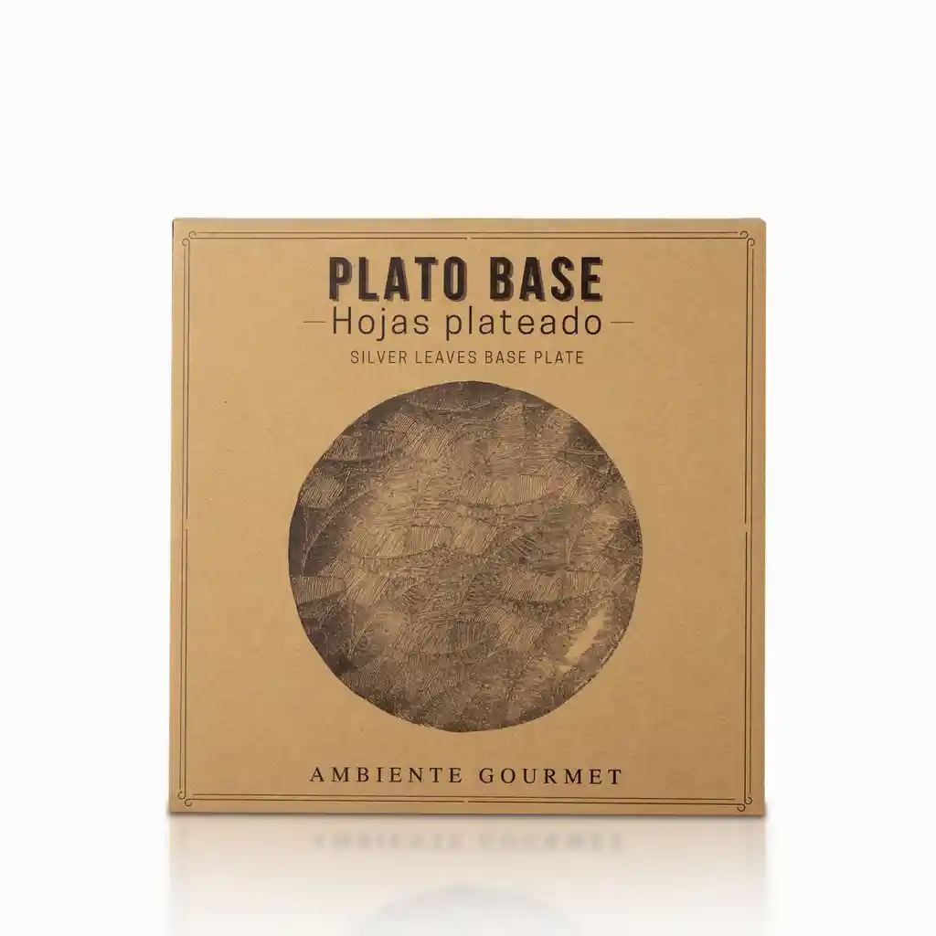 Ambiente Gourmet Plato Base Hojas Silver