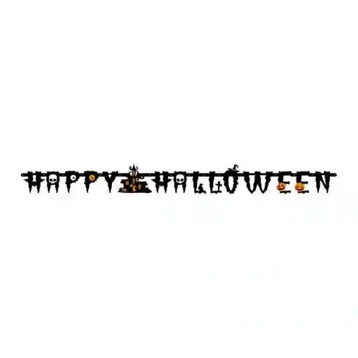 Cartel de Letras Happy Halloween Castillo