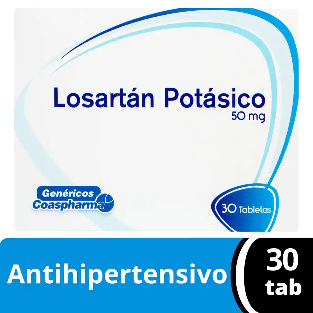 Coaspharma Losartán Potásico (50 mg) 30 Tabletas