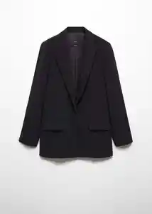 Blazer Americana Eleonor Negro Talla 18 Mujer Mango