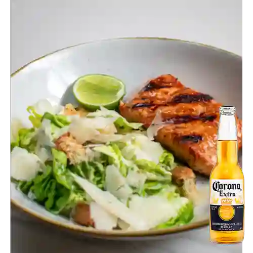 Combo Salmón César + Corona 330 ml