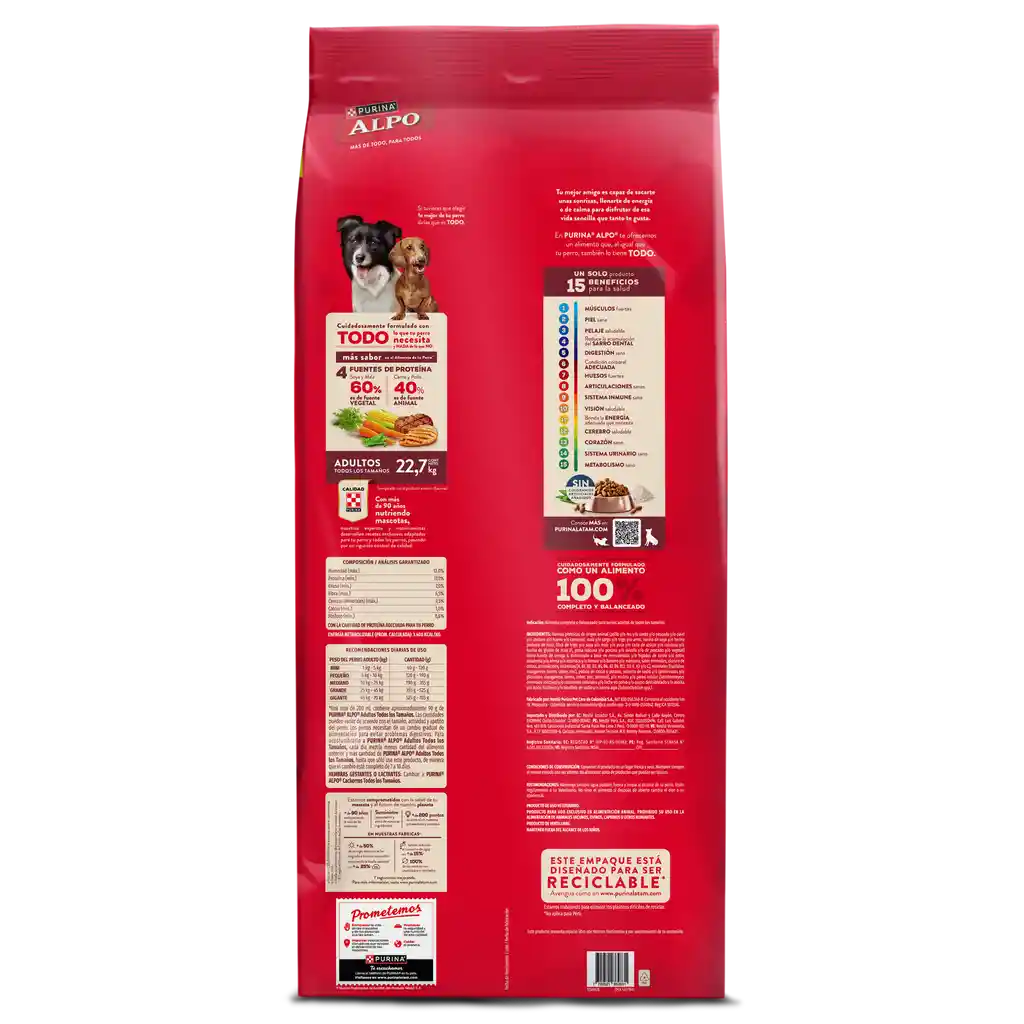 Comida para perros Alpo Adultos con carne,pollo,cereales y vegetales pague 17 kg y lleve 22,7kg