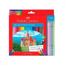 Colores Triangulares Largos X 24 + 4 Eco Lápiz Ref. 11619 Faber Castell