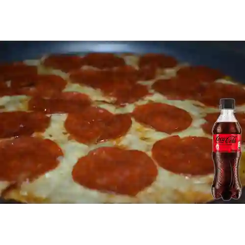 Combo Pizza Pepperoni  + Coca Cola Sin Azúcar 400 ml