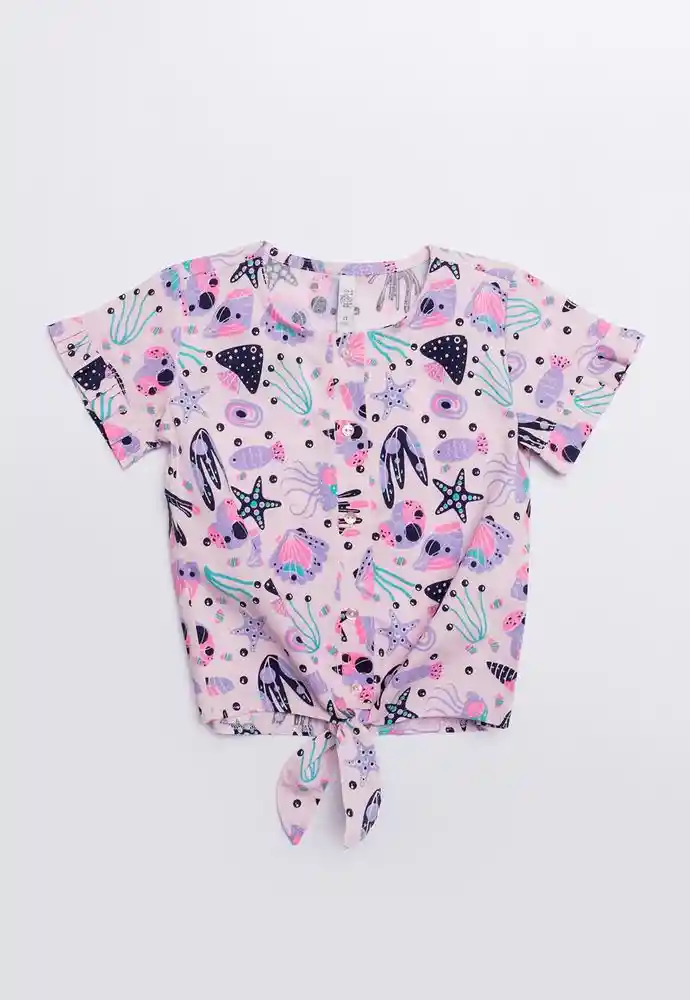 Blusa Manga Corta 6/9 Meses-estamp 1