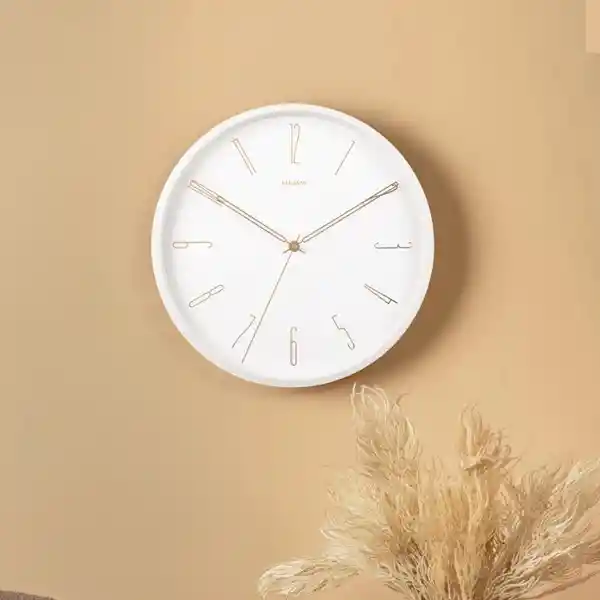 Present Time Reloj de Pared Mecanismo Silencioso Belle Blanco