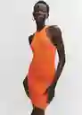 Vestido Lopez Naranja Talla L Mujer Mango