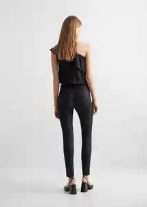 Jean Coating Negro Talla 20 Teen Niñas Mango