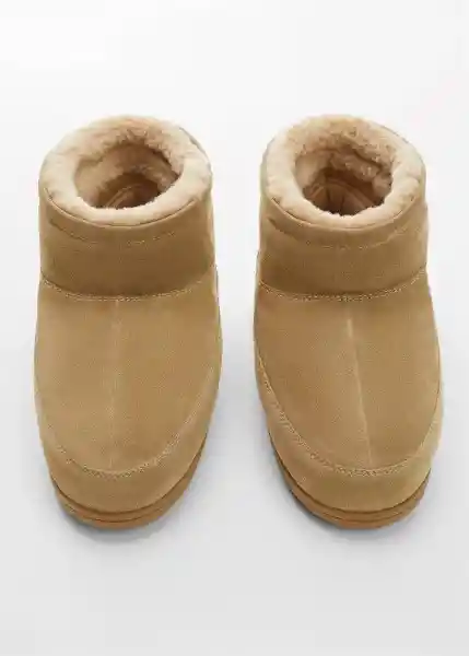 Botines es Heart Camel Talla 36 Mujer Mango