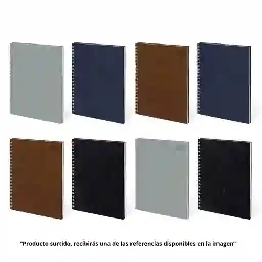 Scribe Cuaderno Cuero Rayado Argollado Tapa Dura