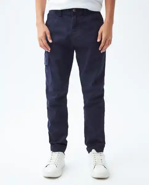 Cargo Pants Azul Dark Ultraoscuro Talla 14 Niño Chevignon