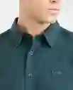Camisa Utility Details Verde Boa Oscuro Talla L Chevignon