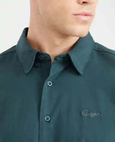 Camisa Utility Details Verde Boa Oscuro Talla L Chevignon