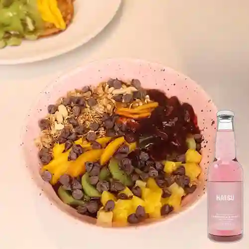 Bowl de Açaí Tropical +Hatsu Frambuesa Rosas 300ml