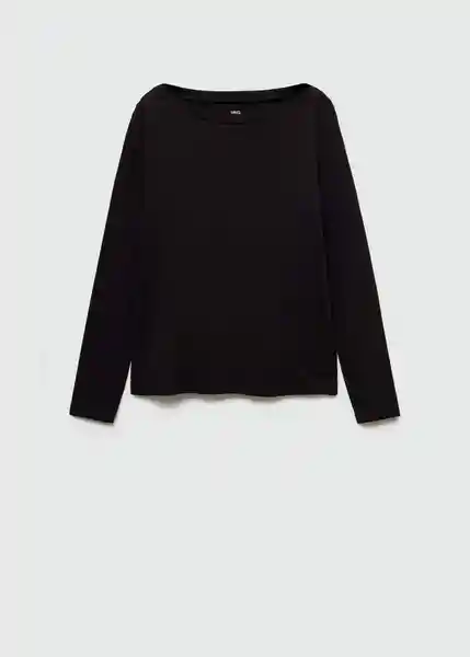 Camiseta Saco Negro Talla L Mujer Mango