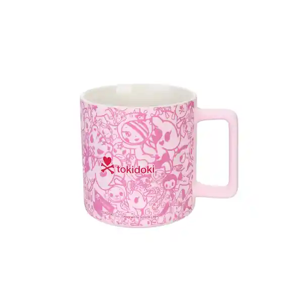 Taza de Cerámica de Con Tapa Serie Tokidoki Rosa 425 mL Miniso