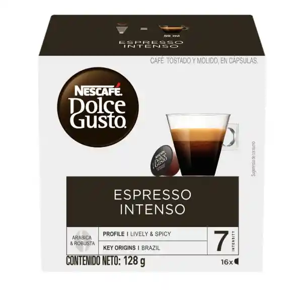 Cápsulas de Café NESCAFÉ DOLCE GUSTO Espresso Intenso x 128g