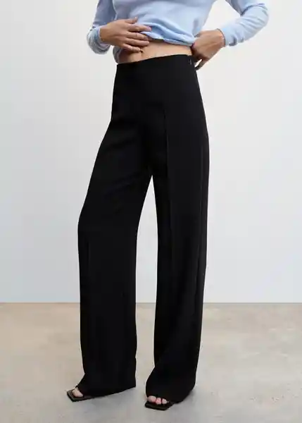 Pantalón Palachin Negro Talla 27 Mujer Mango