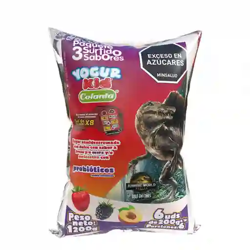 Colanta Yogur Kid Surtido Bolsa x 190 mL x 6 U