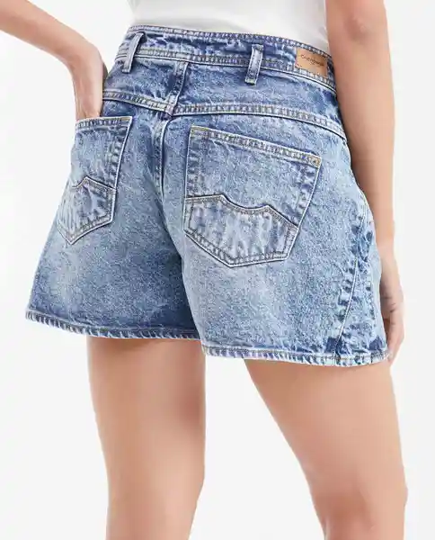 Short Medio Femenino Azul Francés Medio Talla 8 Chevignon
