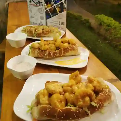 Hot Dog Camarones Al Ajillo