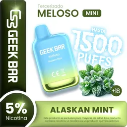 Geek Bar Vape Meloso Mini Alaskan Mint 1500 Puffs 5% Nicotina