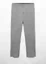 Pantalón Paulo Gris Talla 36 Hombre Mango