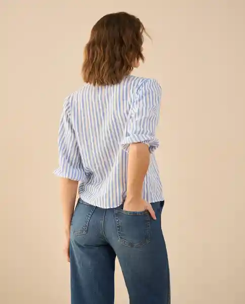 Camisa Azul Antártico Claro Talla M 411G030 Esprit