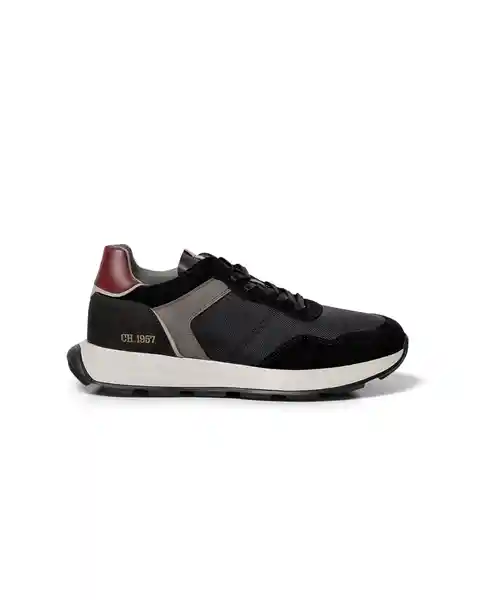 Tenis Runner Crack Negro Sombrio Ultraoscuro 42 Chevignon