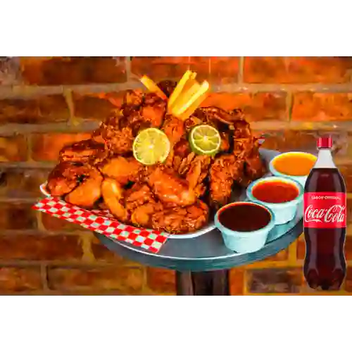 Combo Alitas X 34 + Coca-Cola Sabor Original 1.5 l