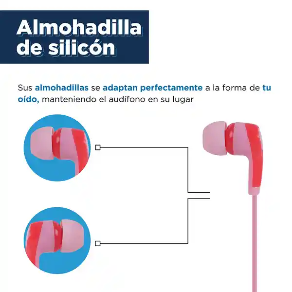 Audífonos con Cable Rojo Modelo Ebp Ea 60 Miniso