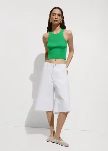 Top Orwell Verde Talla XS Mujer Mango