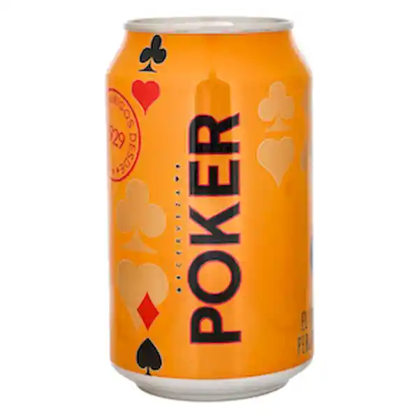 Poker Cerveza Tipo Lager en Lata