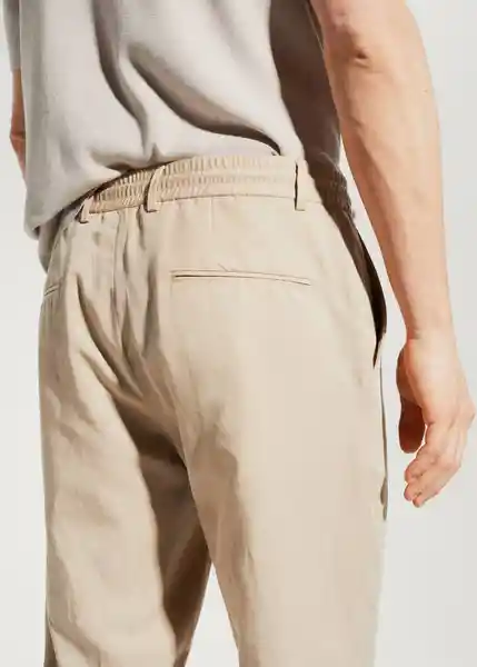 Pantalón Darren Beige Talla 44 Hombre Mango