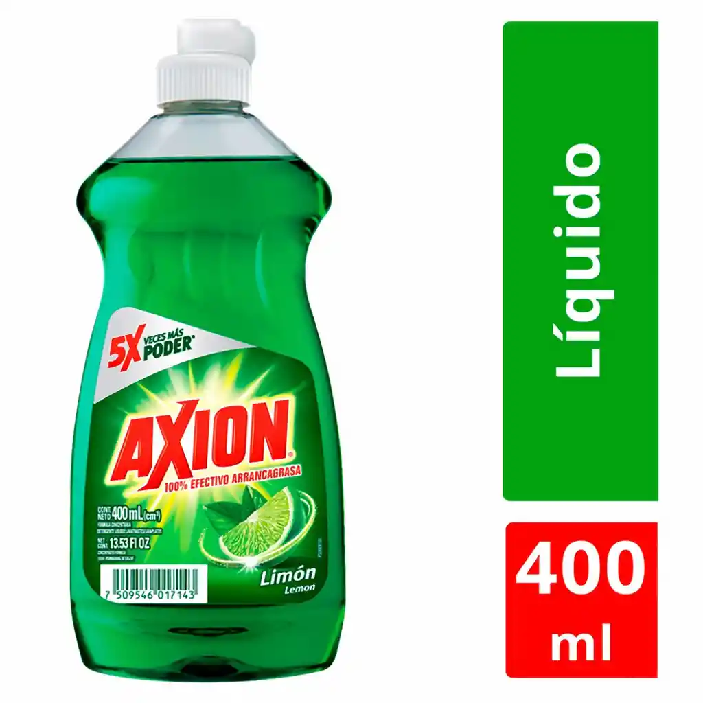 Lavaplatos Líquido Axion Limón 400 ml