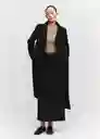 Abrigo Sirenita Negro Talla M Mujer Mango