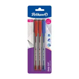 Pelikan Bolígrafo Hang Stick Negro - Azul- Rojo