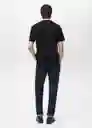 Camiseta Kimi Negro Talla L Hombre Mango